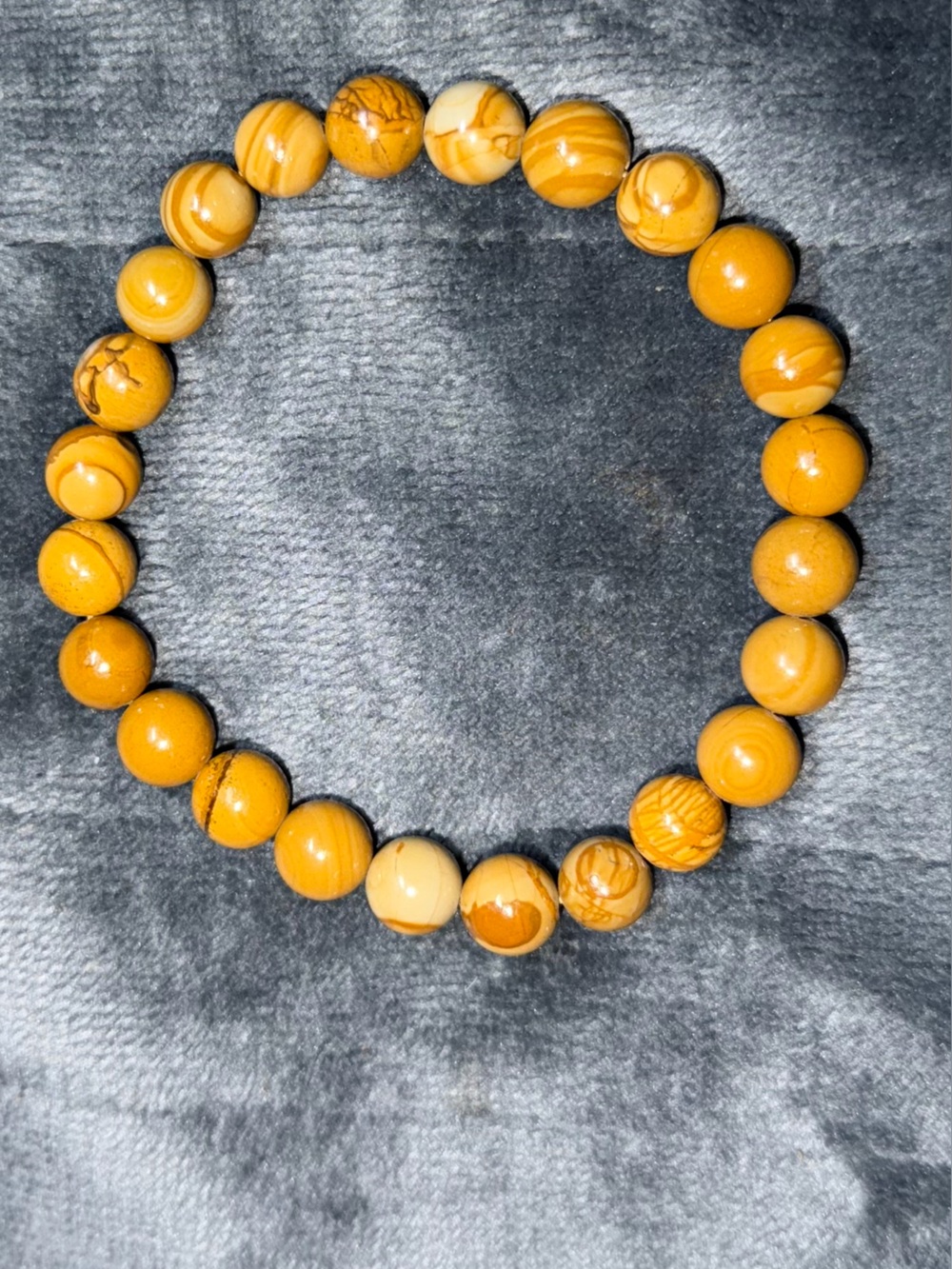 Yellow Jasper Bead Bracelet Unbranded